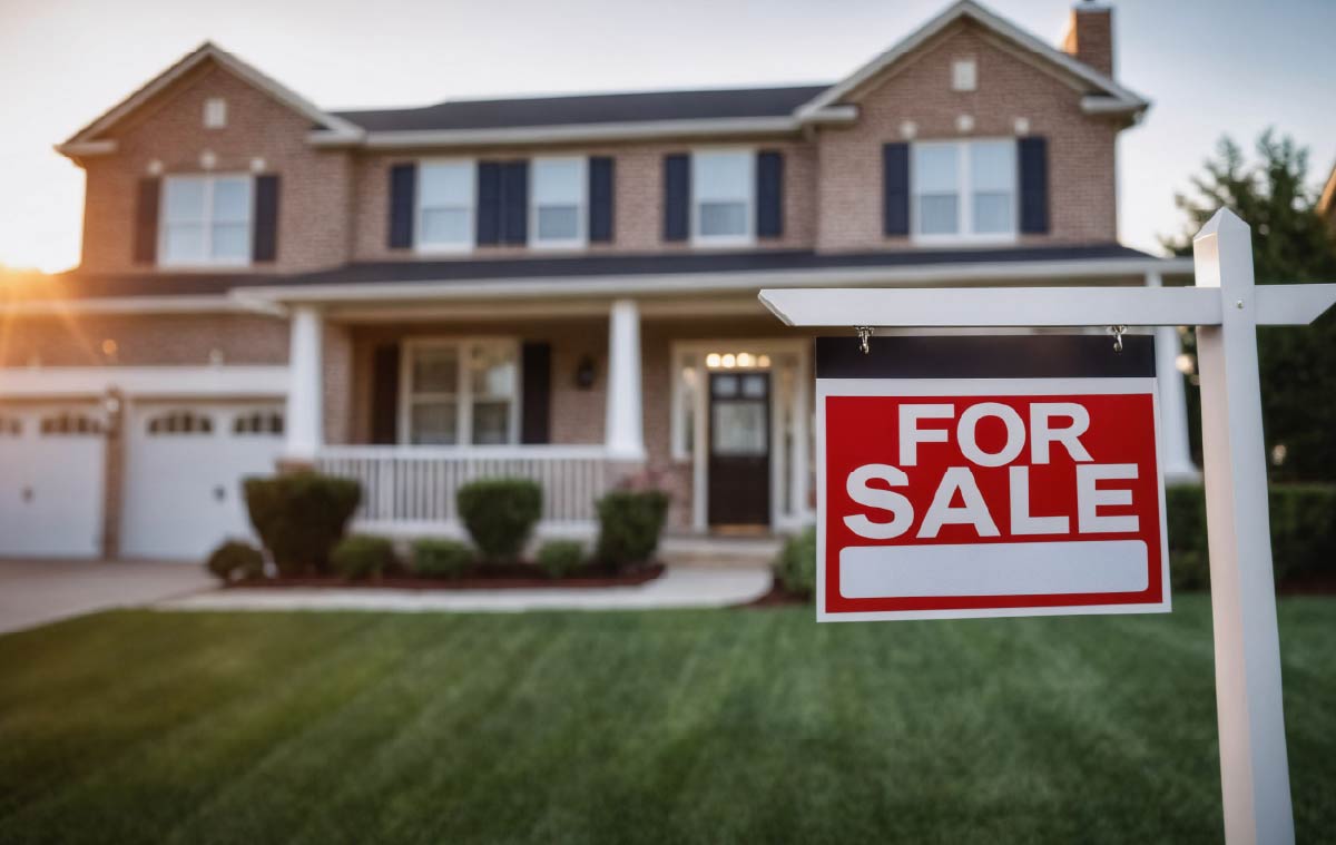 home with for sale sign